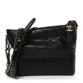 Chanel Aged Calfskin Quilted Medium Gabrielle Hobo Black