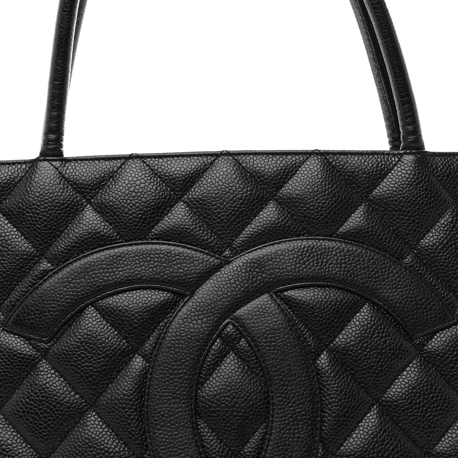 Chanel Caviar Quilted Medallion Tote Black
