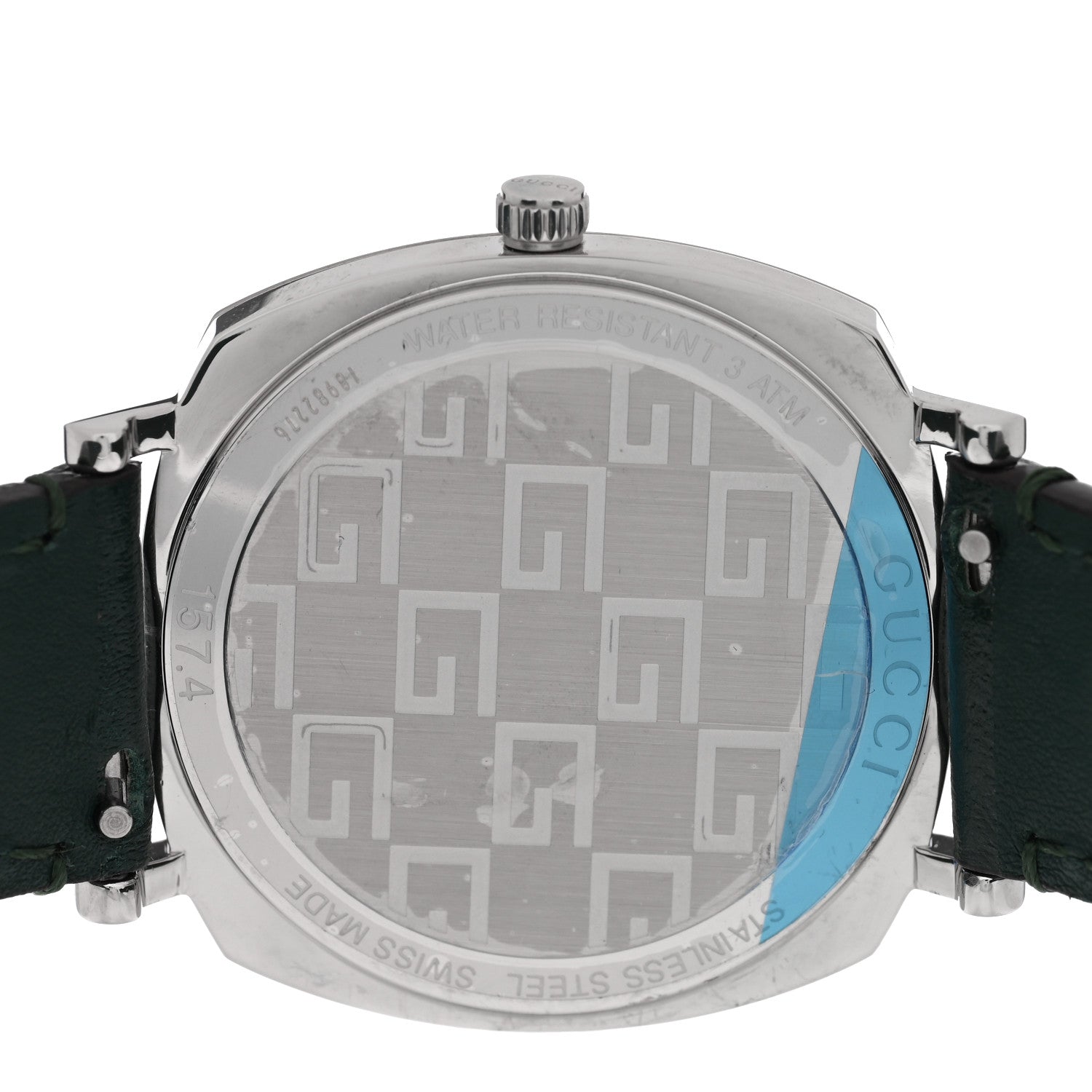 Gucci Stainless Steel Calfskin 35mm Grip Quartz Watch Green