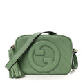 Gucci Sakai Be Green Calfskin Diagonal Stitched Small Blondie Shoulder Bag Green Soil Grass