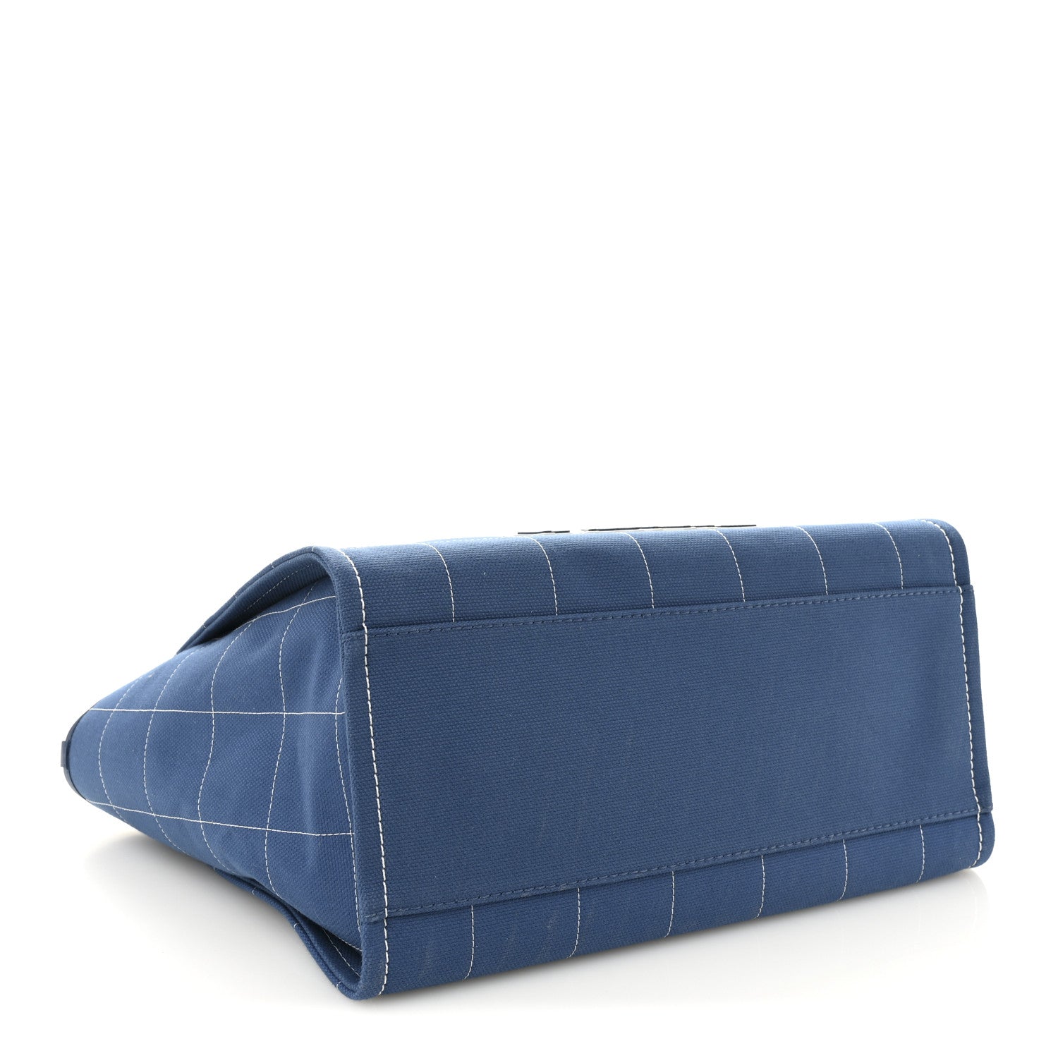 Chanel Cotton Medium Deauville Tote Blue White