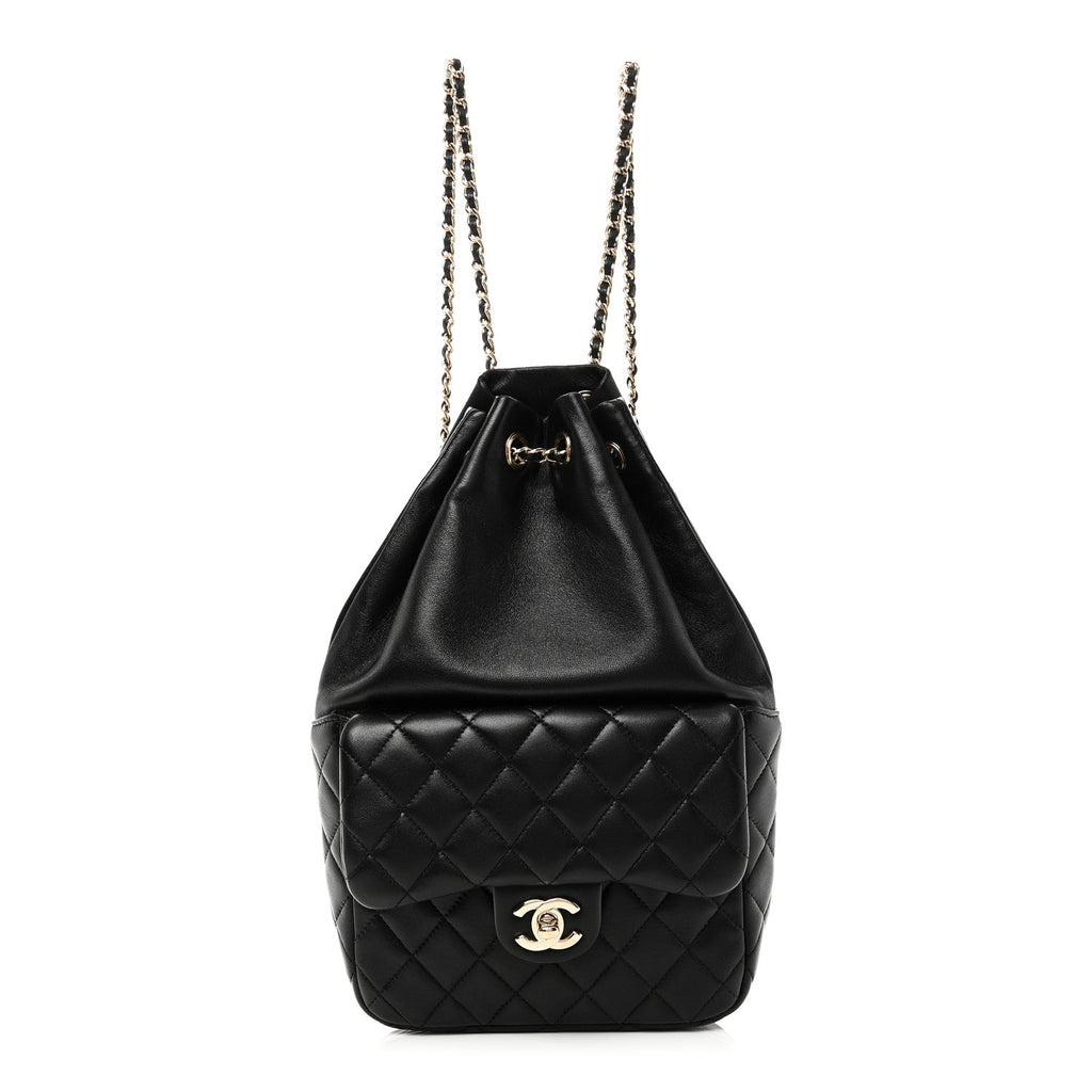 Chanel Lambskin Quilted Small In Seoul Backpack Black