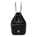 Chanel Lambskin Quilted Small In Seoul Backpack Black
