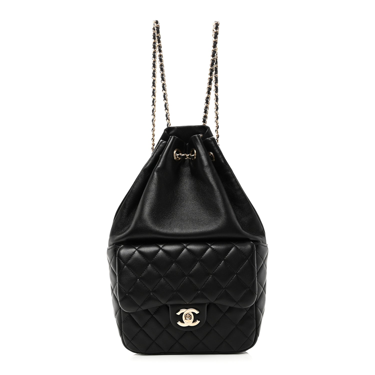 Chanel Lambskin Quilted Small In Seoul Backpack Black