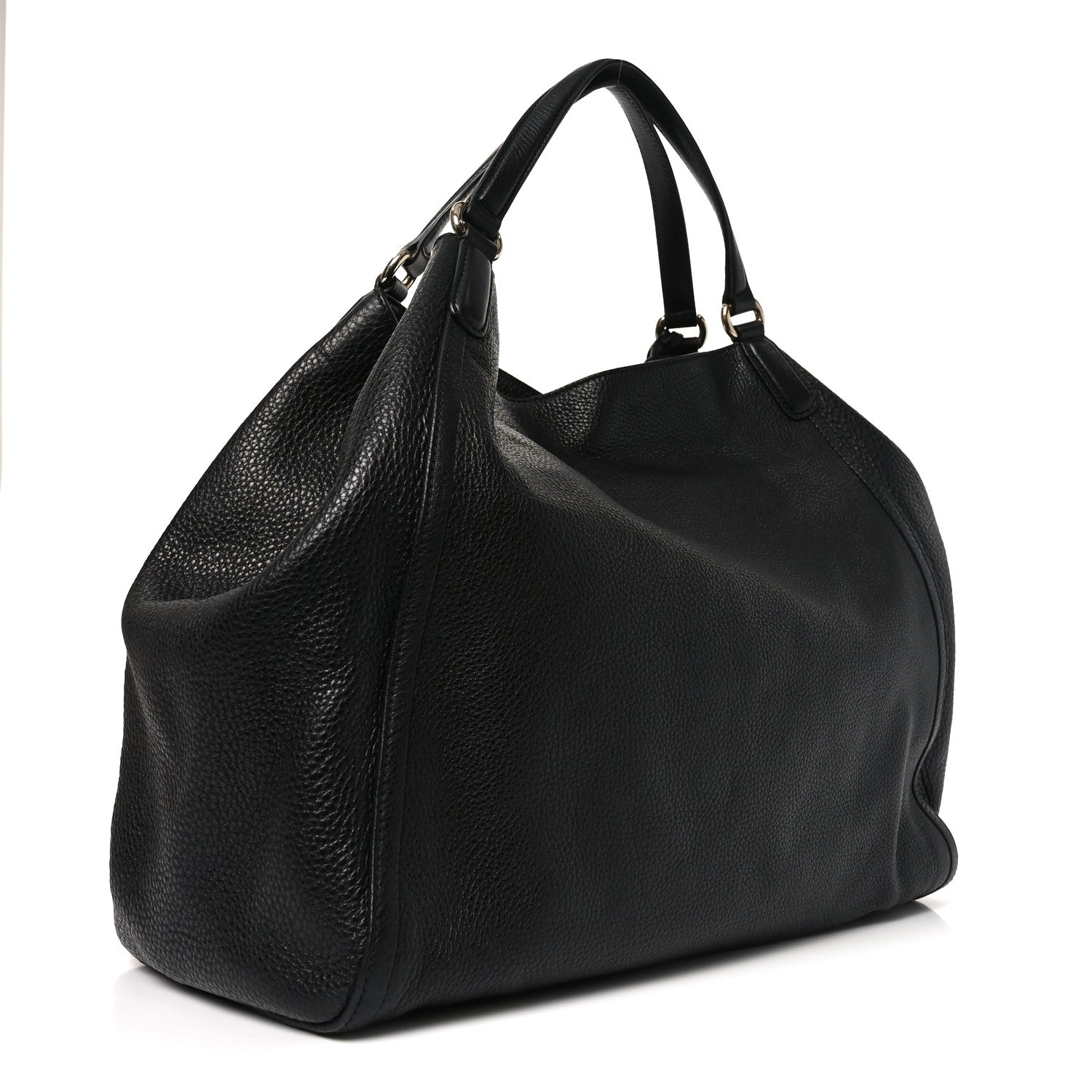 Gucci Pebbled Calfskin Large Soho Shoulder Bag Black