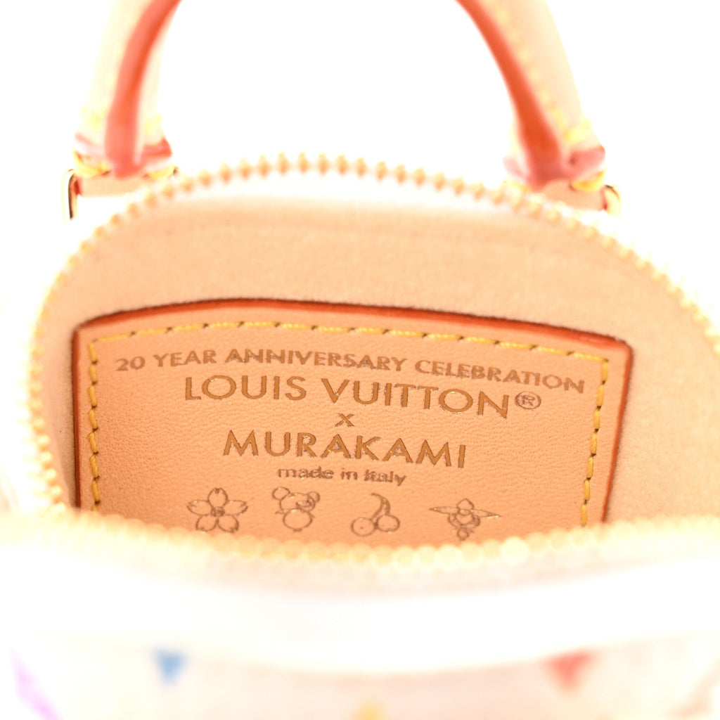 Louis Vuitton LV x TM Monogram Multicolor Micro Alma Bag Charm White
