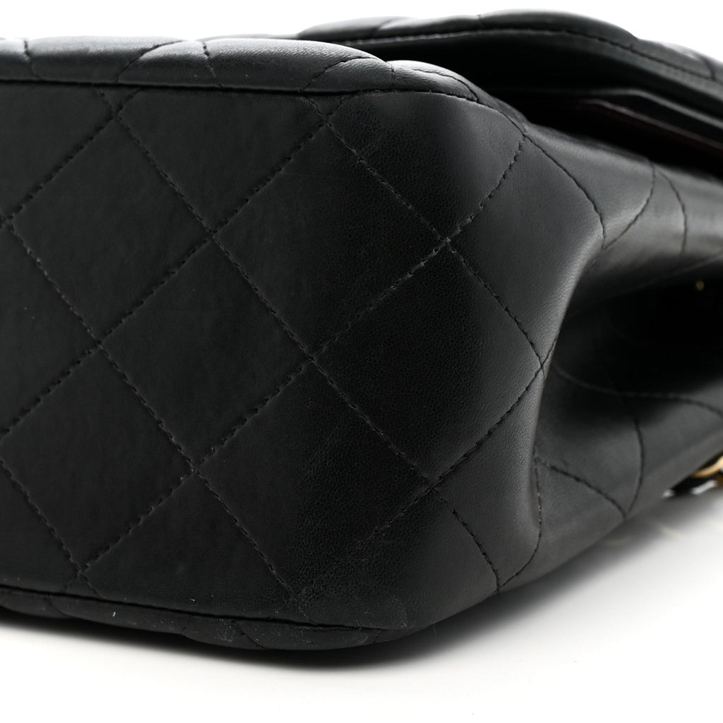 Chanel Lambskin Quilted Jumbo Double Flap Black