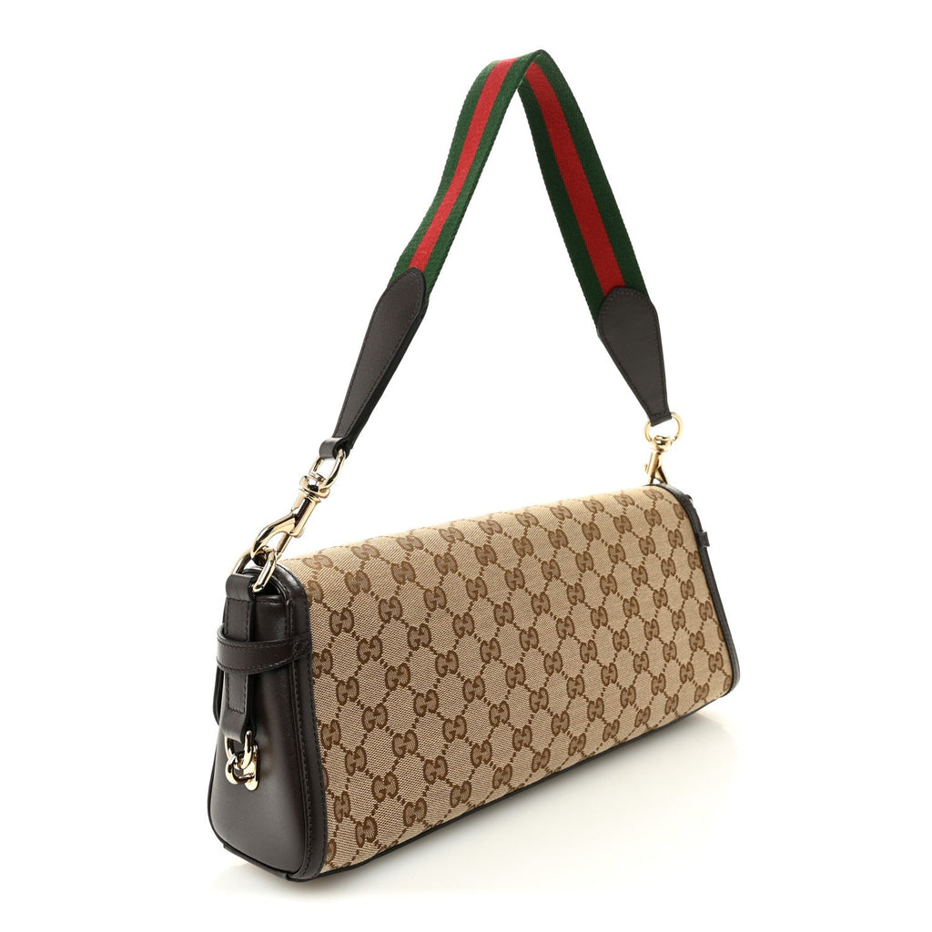 Gucci GG Monogram Medium Luce Shoulder Bag Beige Ebony