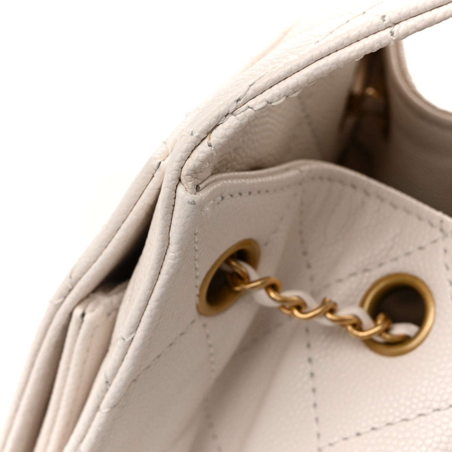 Chanel Caviar Quilted Small Chanel 25 Handbag White