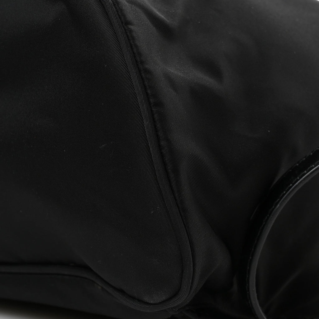 Prada Nylon Vela Saffiano Small Cinch Backpack Black