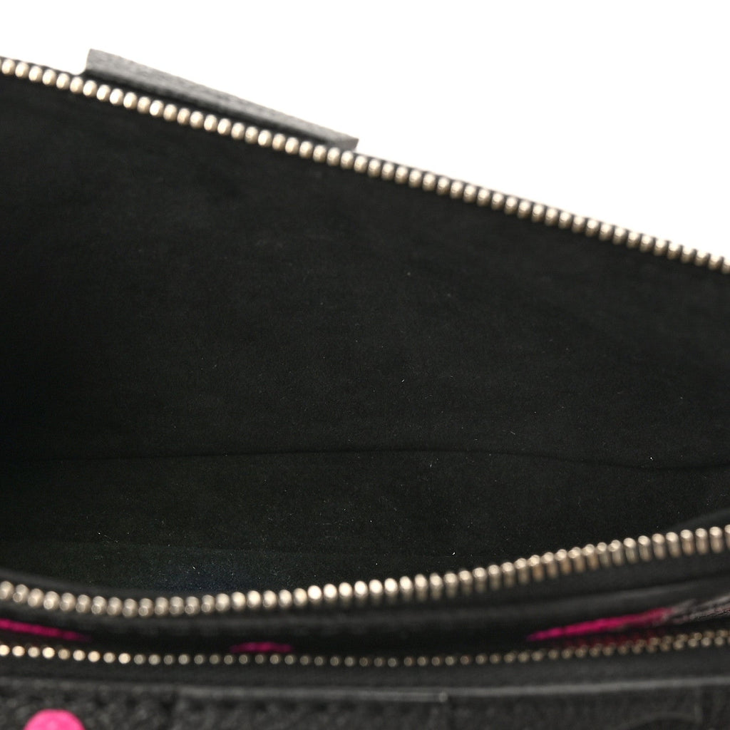 Louis Vuitton LV X YK Empreinte Multi Pochette Accessories Black Fuchsia