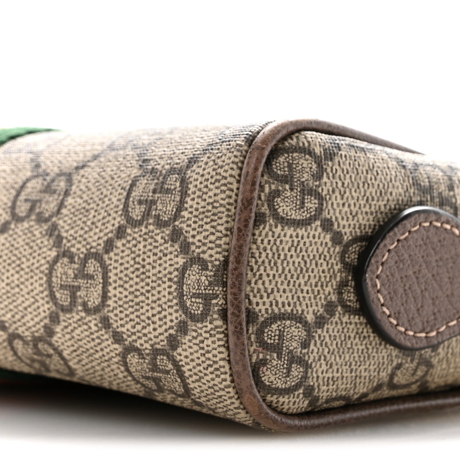 Gucci GG Supreme Monogram Web Mini Ophidia Shoulder Bag Brown