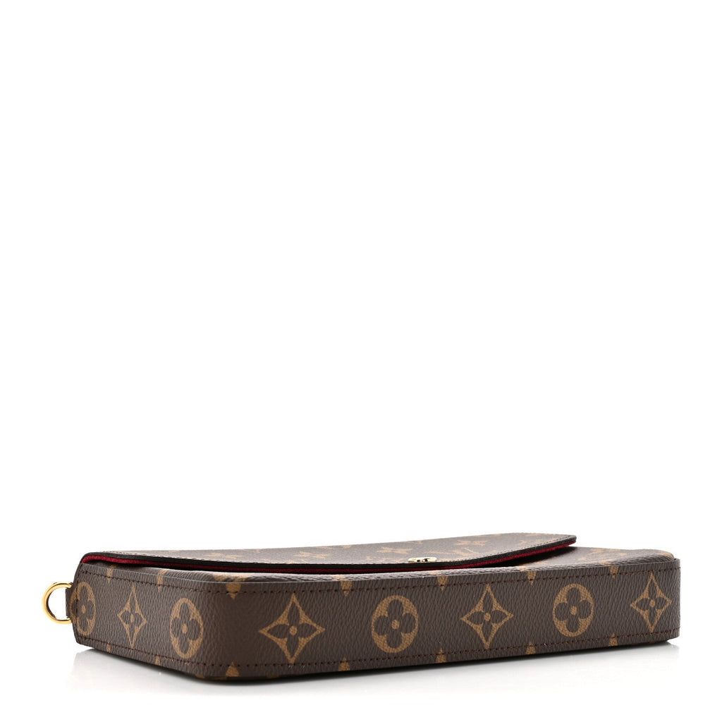 Louis Vuitton Monogram Pochette Felicie Chain Wallet Fuchsia