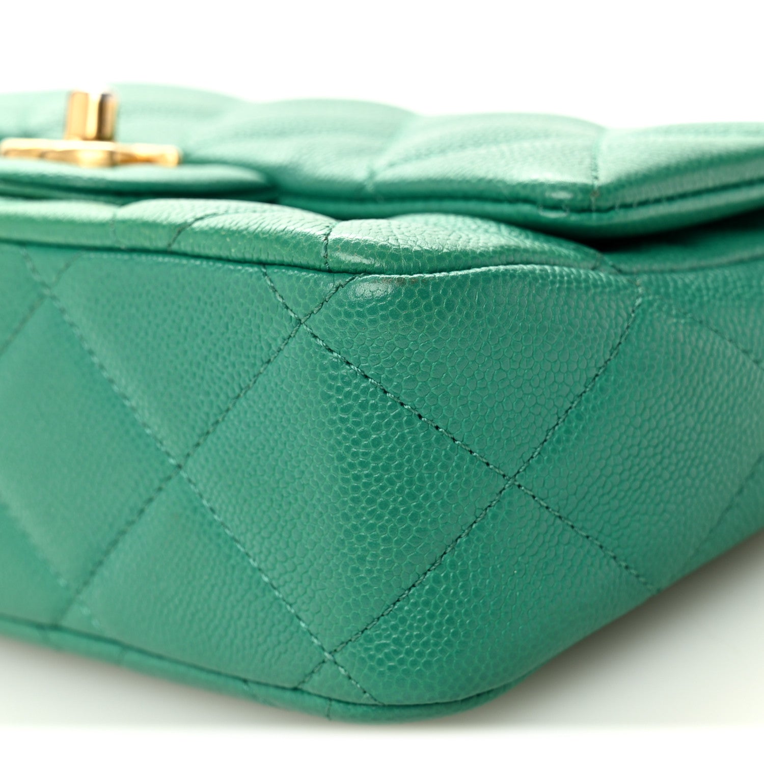 Chanel Caviar Quilted Sweetheart Flap Green