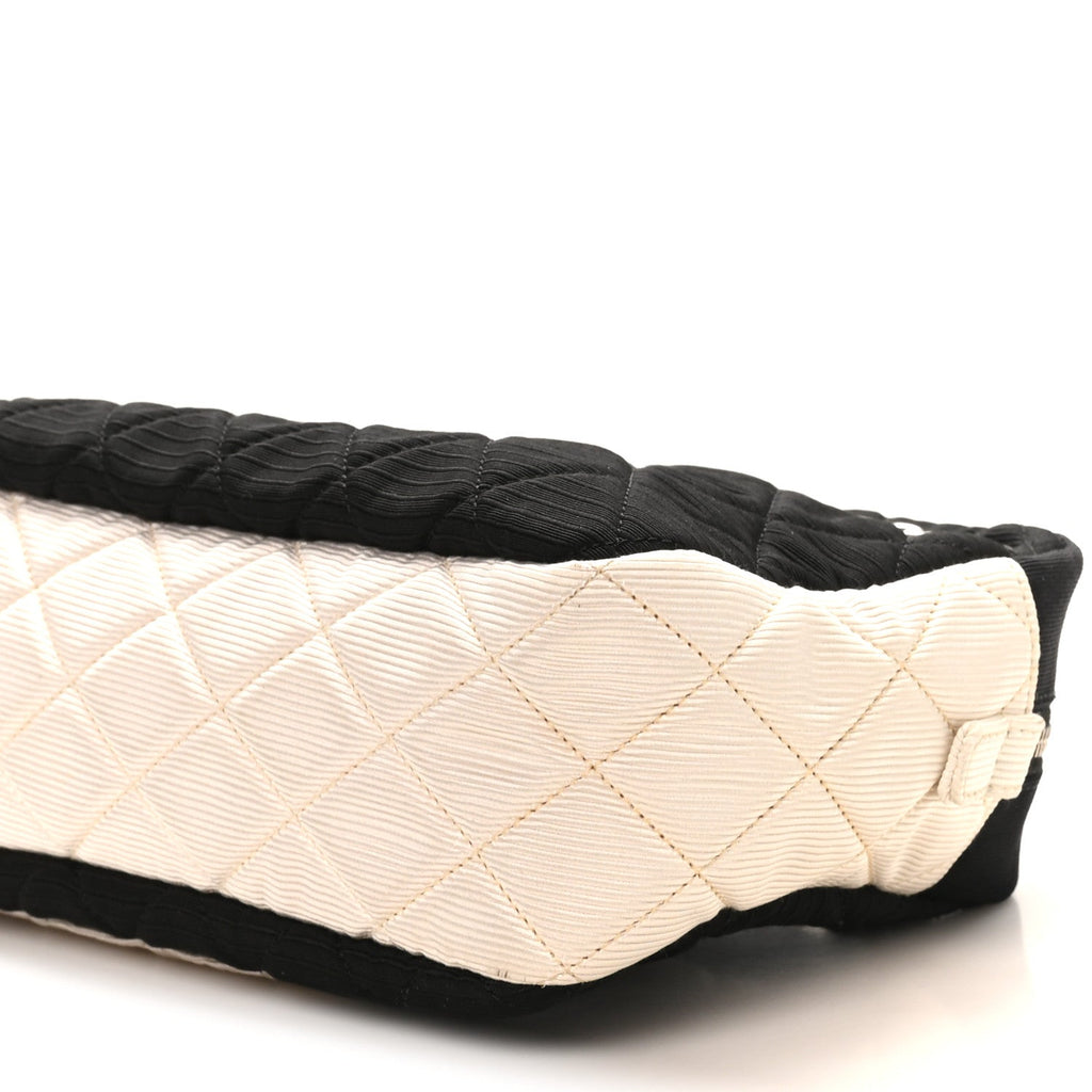 Chanel Jersey Reissue Quilted Camera Case  Black White