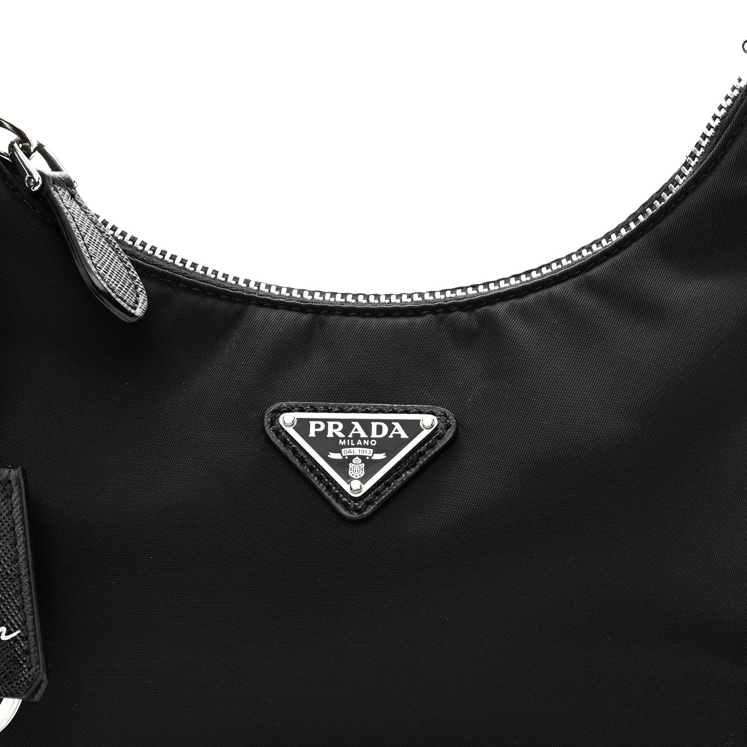Prada Tessuto Nylon Saffiano Mini Re-Edition 2005 Bag Black