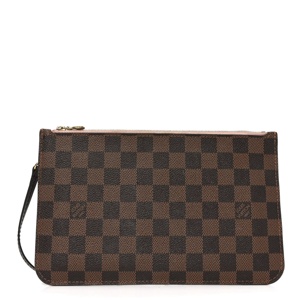 Louis Vuitton Damier Ebene Neverfull MM GM Pochette Rose Ballerine