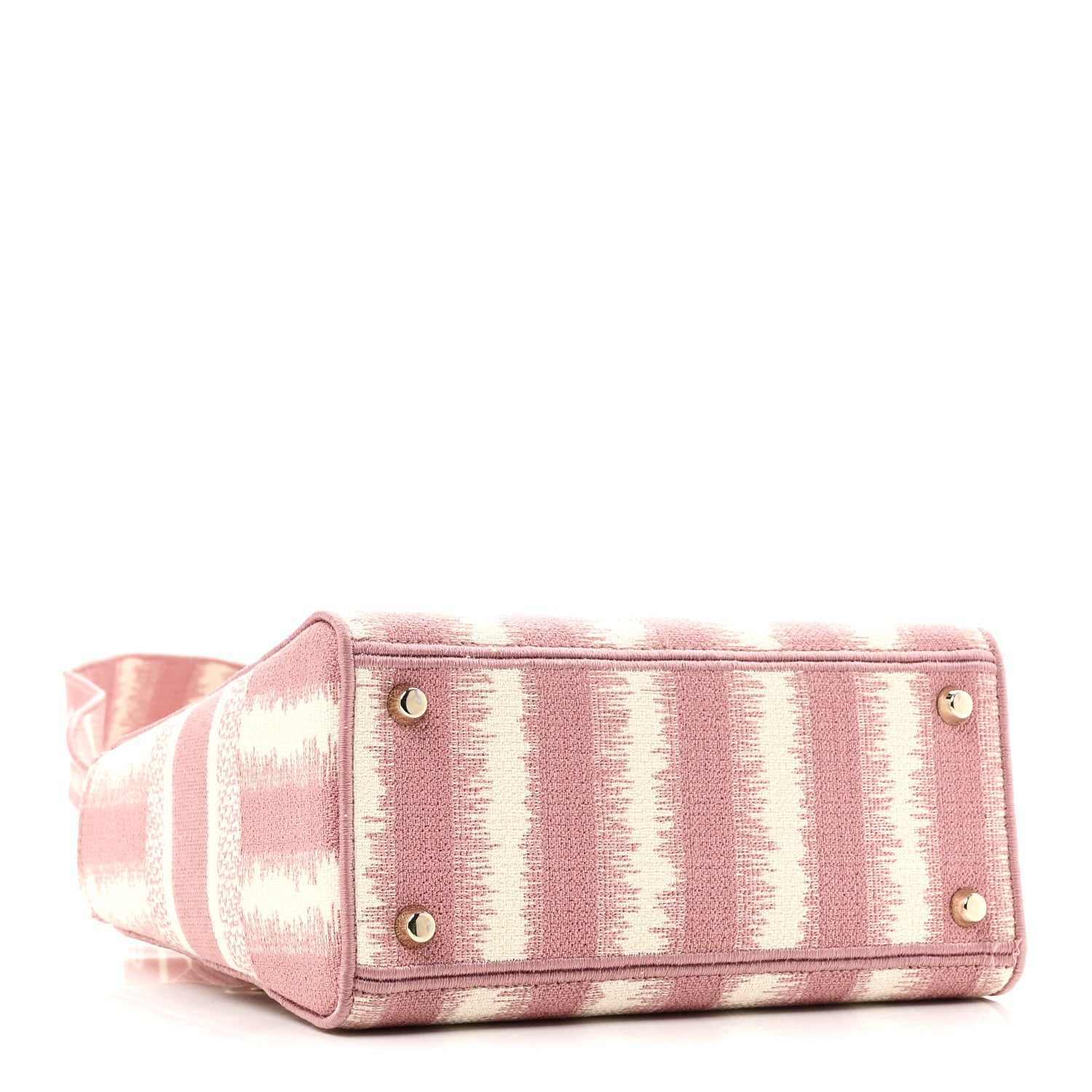 Christian Dior Canvas Medium D-Stripes Lady D-Lite Pink