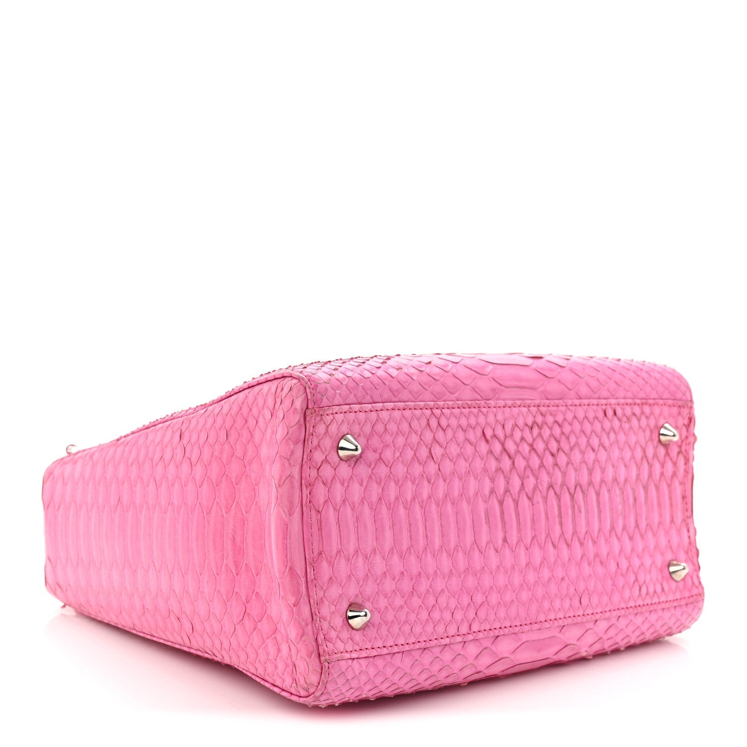 Christian Dior Snakeskin Medium Lady Dior Pink
