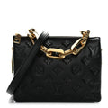 Louis Vuitton Lambskin Embossed Monogram Coussin BB Black