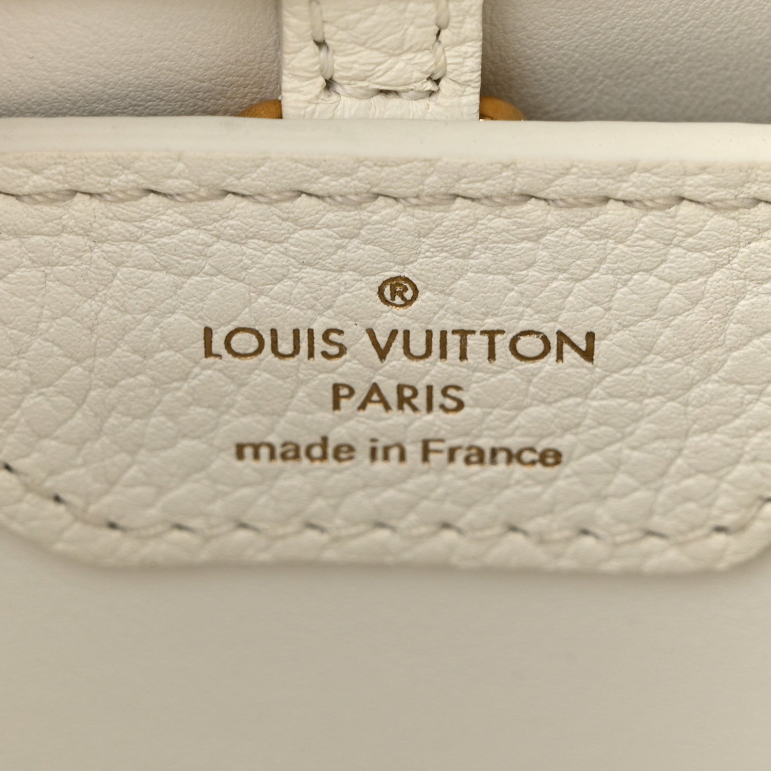 Louis Vuitton Taurillon Capucines BB Snow