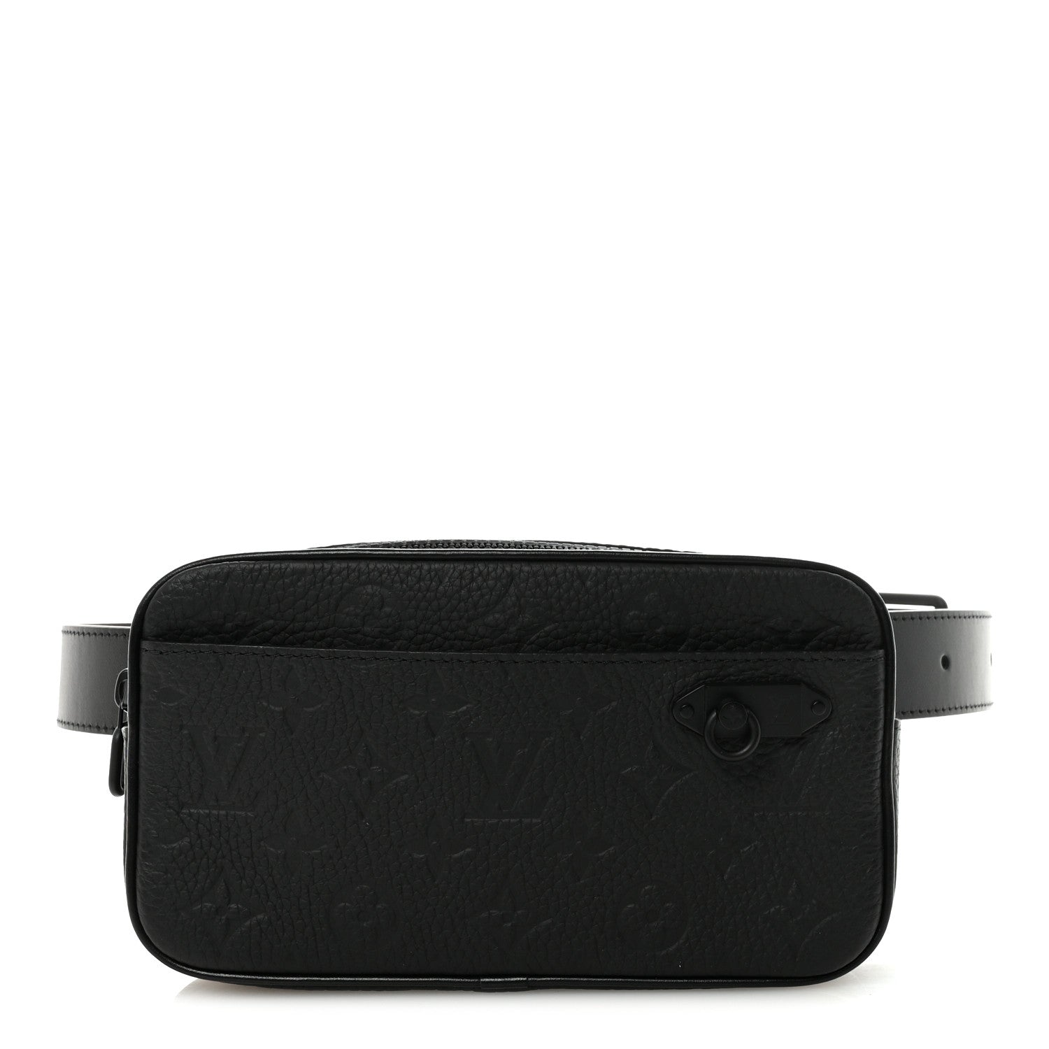 Louis Vuitton Taurillon Monogram Uniformes Solar Ray Soft Pochette Volga Belt Bag Black