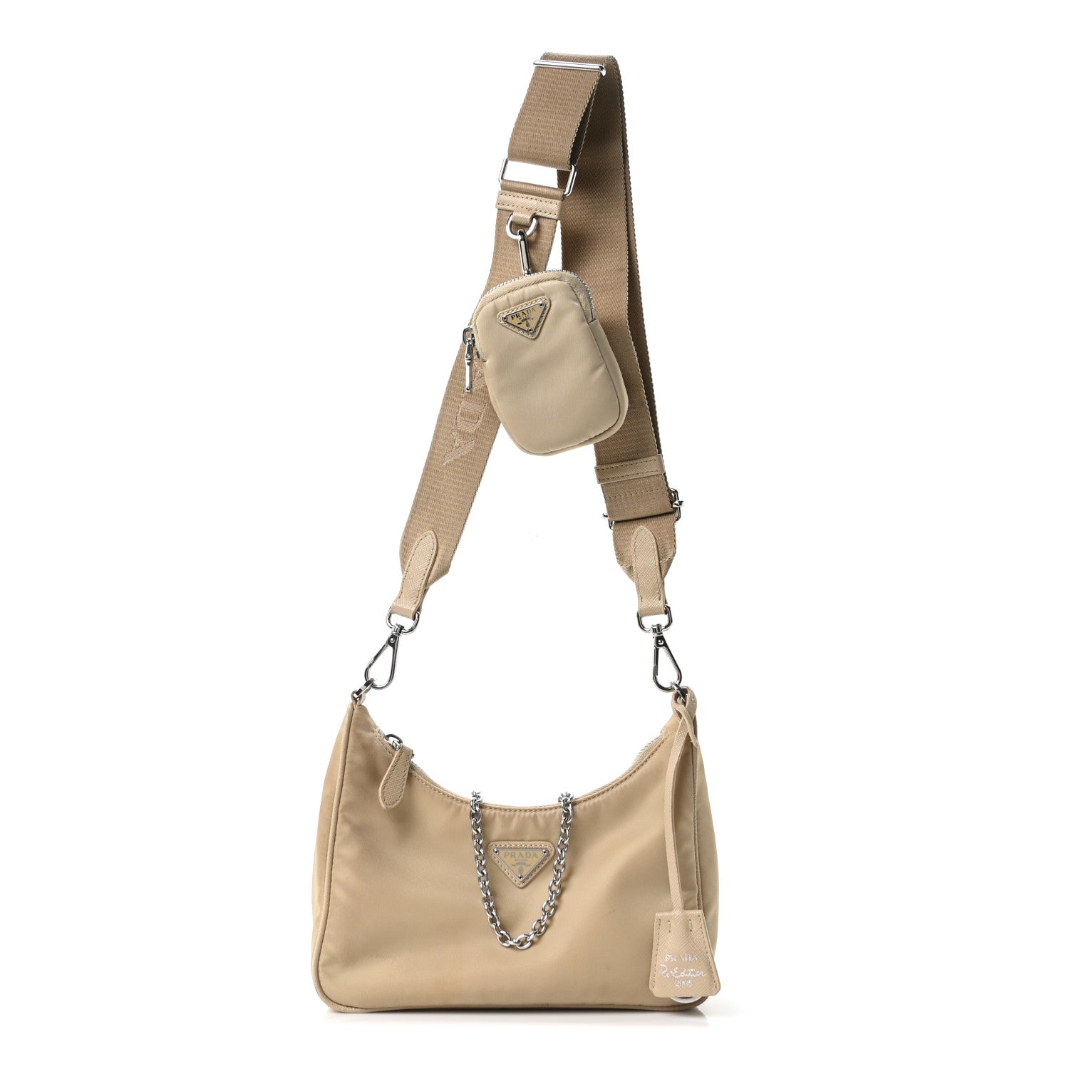 Prada Nylon Re-Edition 2005 Shoulder Bag Deserto