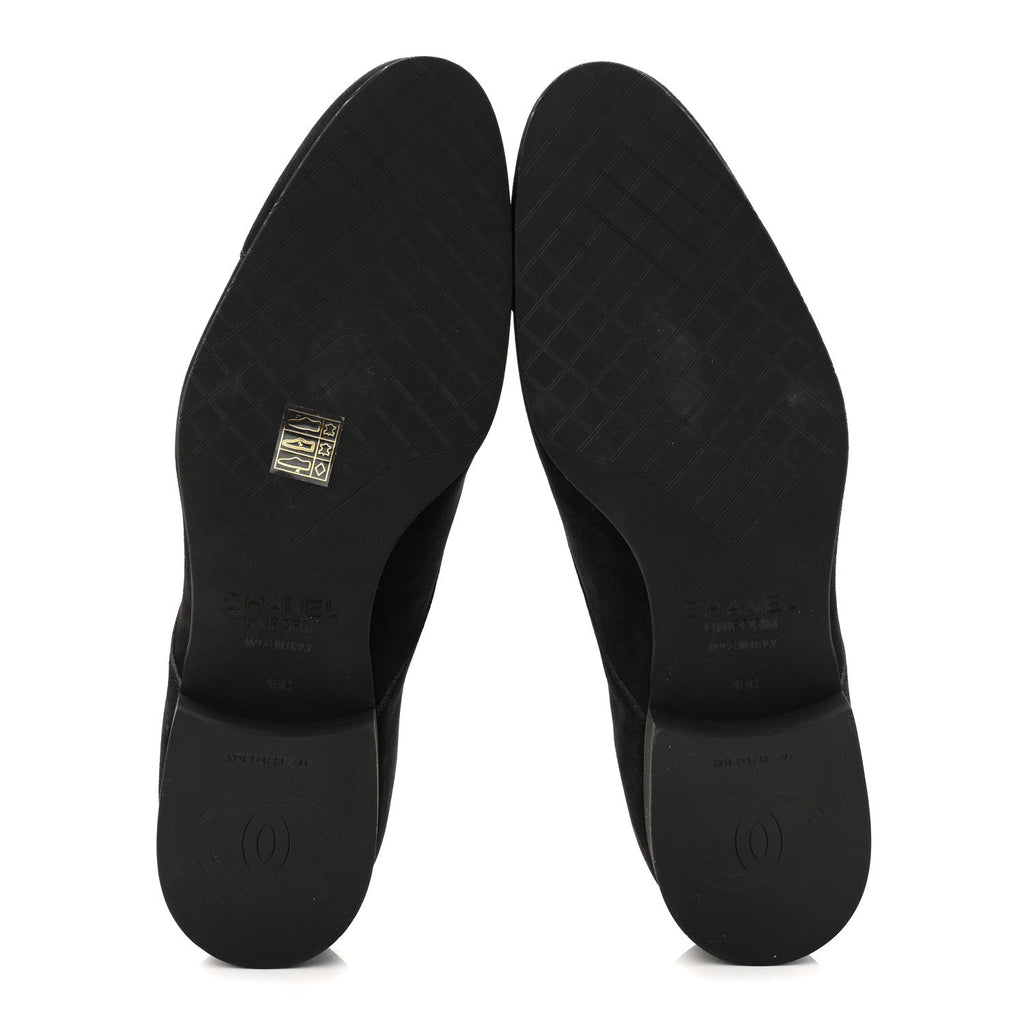 Chanel Veau Velours Mens Loafers 45 Black