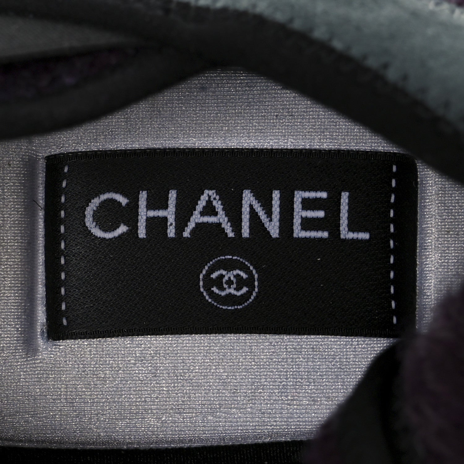 Fabric Suede Calfskin CC Sneakers 41 Blue Black Purple