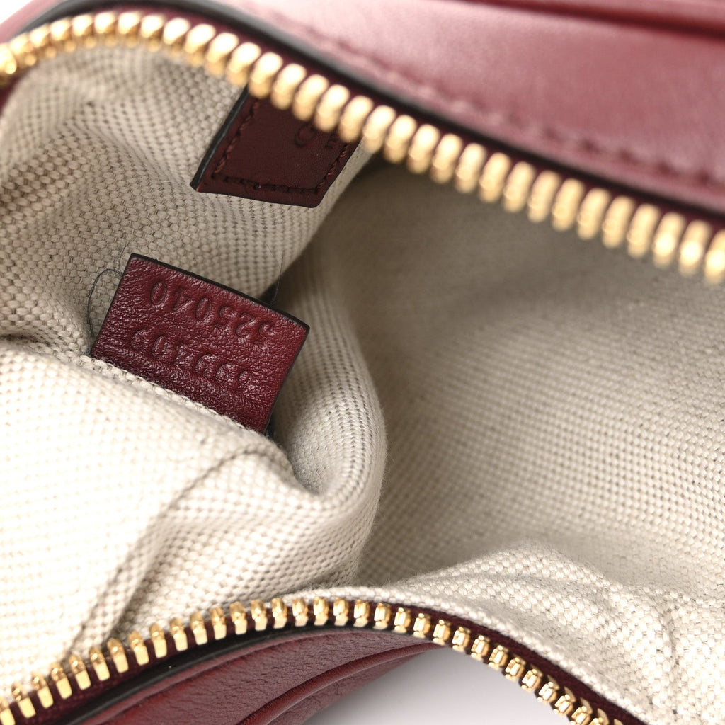 Gucci Aria Calfskin Web Small Attache Shoulder Bag Rosso Ancora