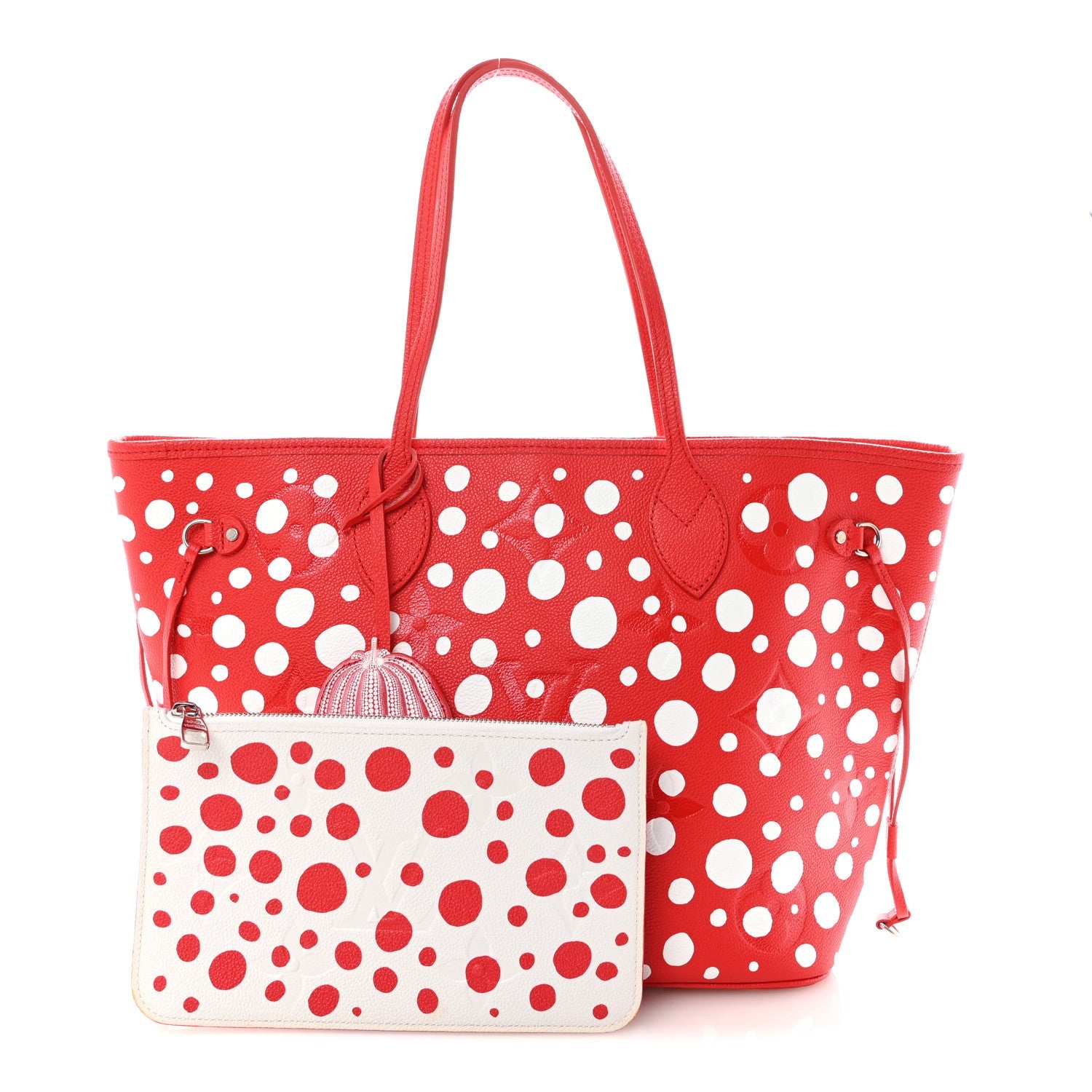Louis Vuitton LV X YK Empreinte Infinity Dots Neverfull MM Rouge White