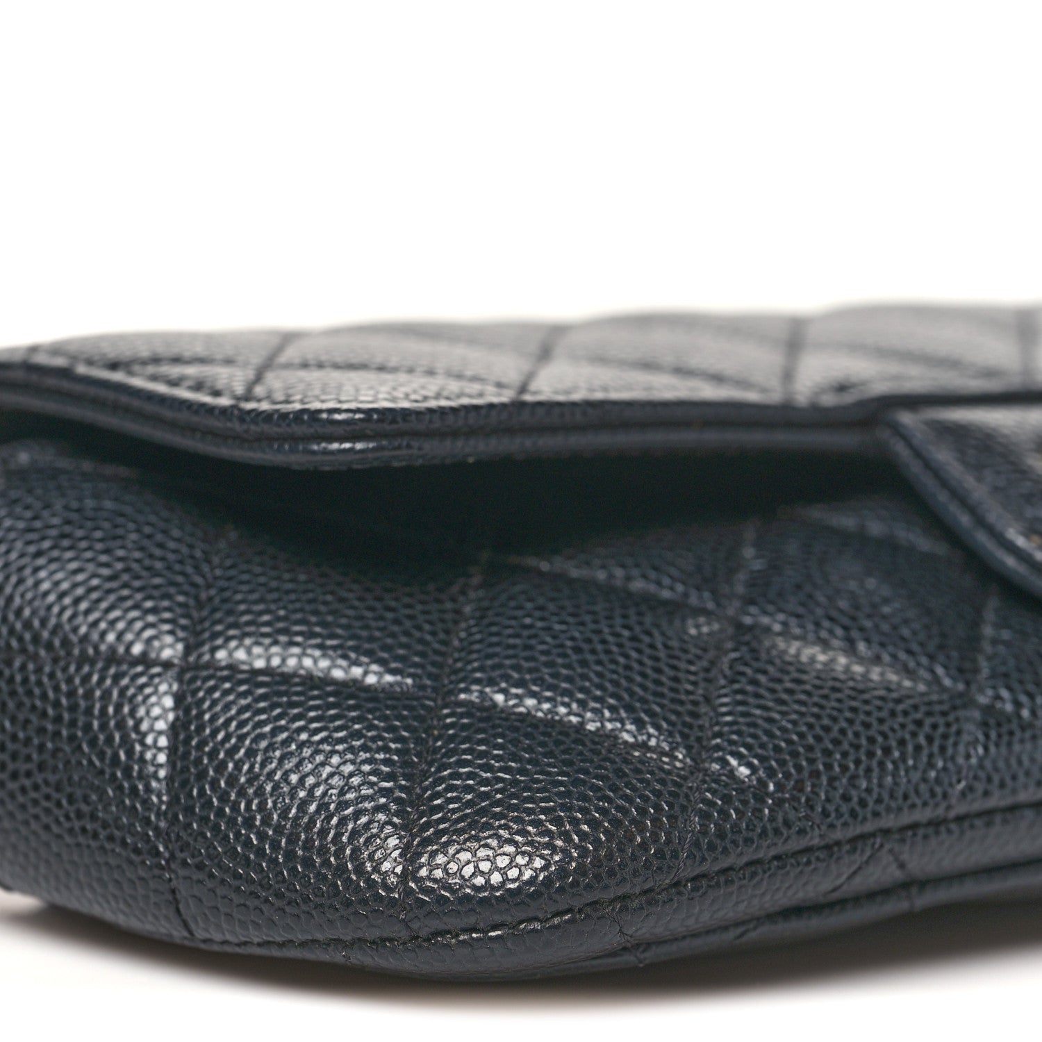 Chanel Caviar Quilted Glasses Case With Chain Black