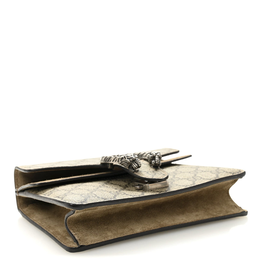 Gucci GG Supreme Monogram Mini Dionysus Shoulder Bag Taupe