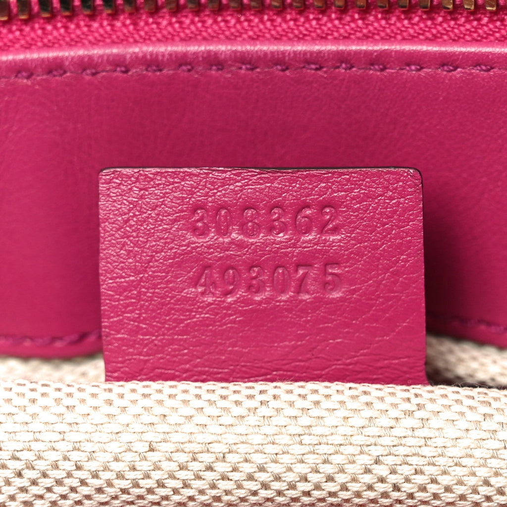 Gucci Vernice Naplack Small Soho Top Handle Satchel Uniform Red