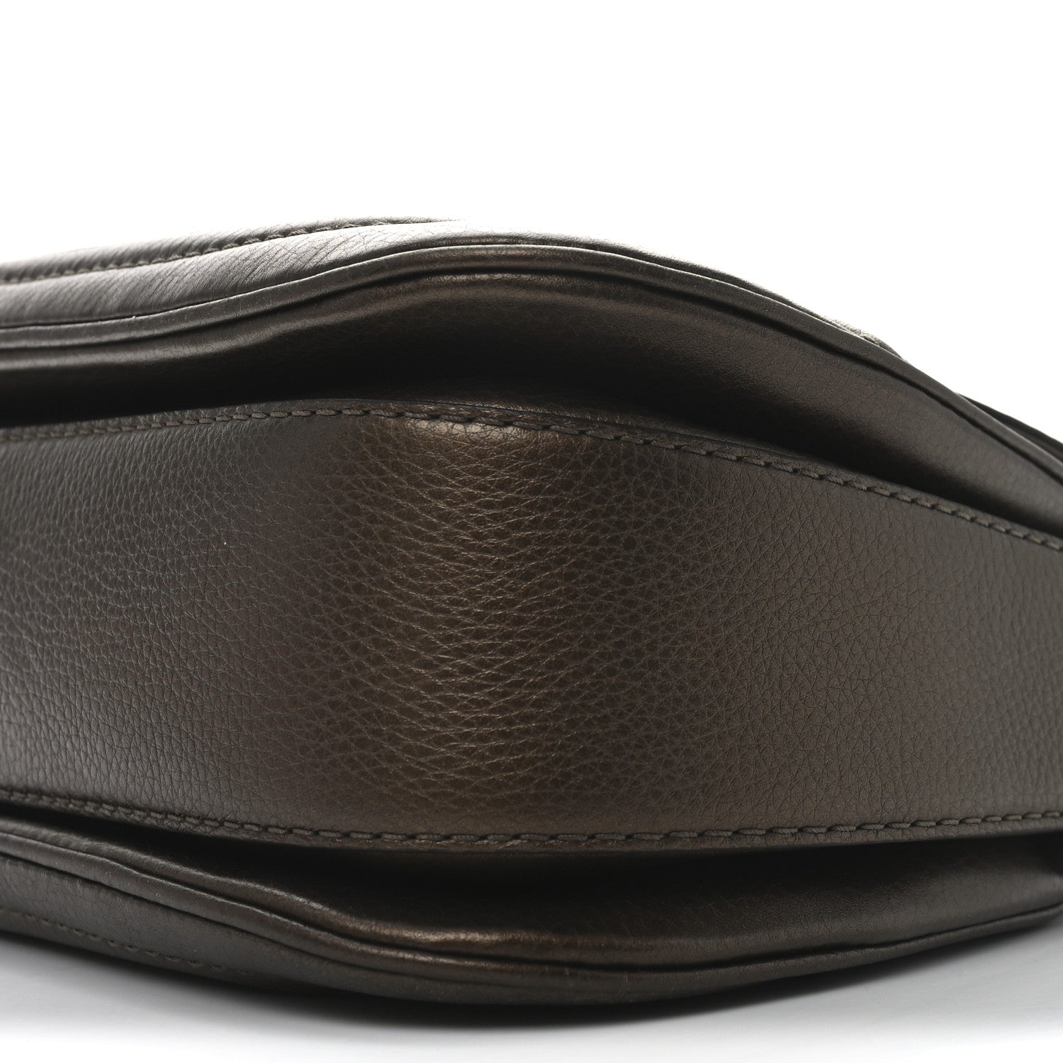 Gucci Metallic Calfskin Medium New Bamboo Top Handle Bag Bronze