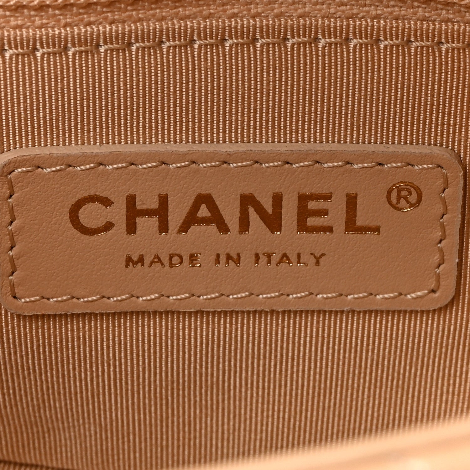Chanel Lambskin Quilted CC Coin Flap Bag Beige
