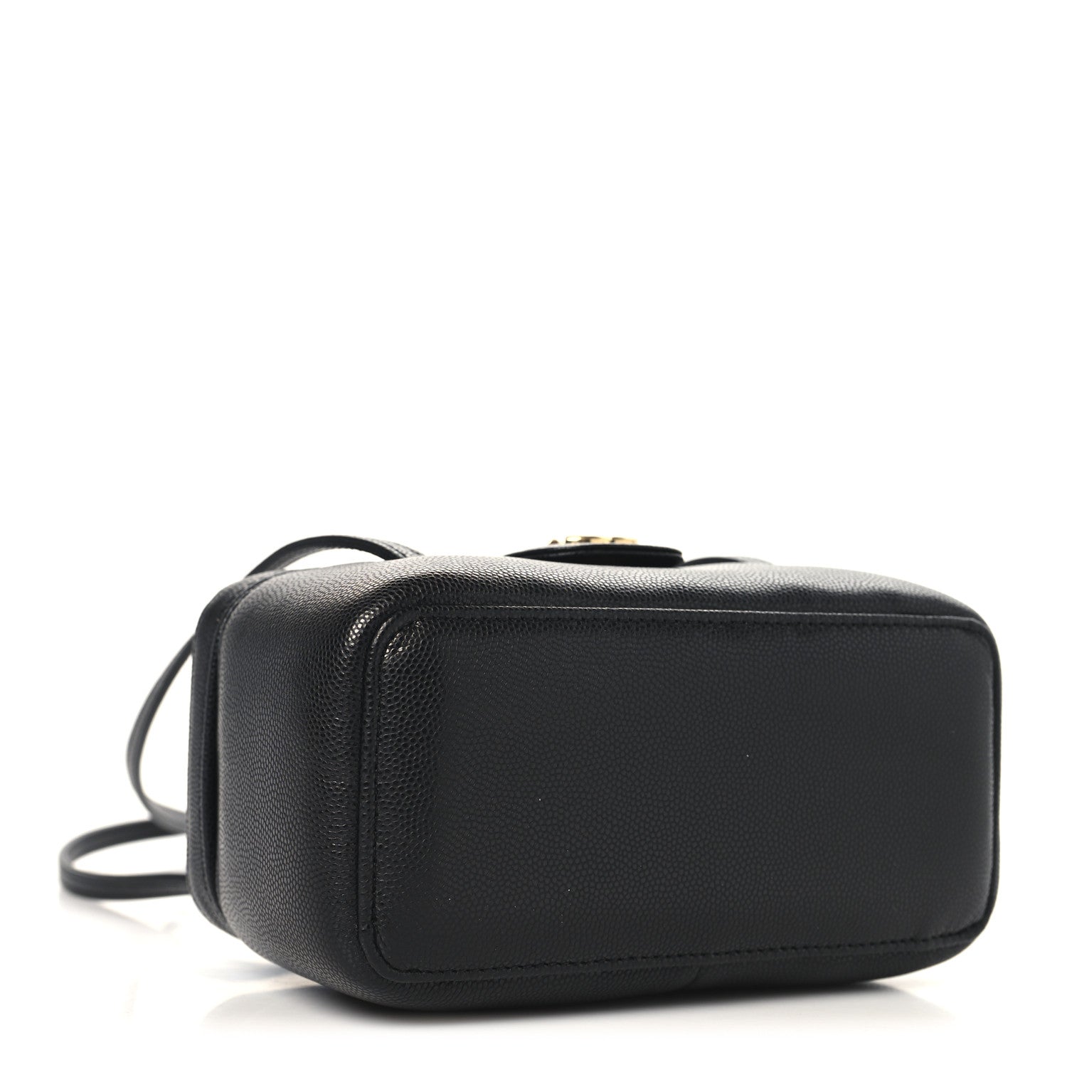 Chanel Shiny Caviar Preppy Coco Long Vanity With Strap Black