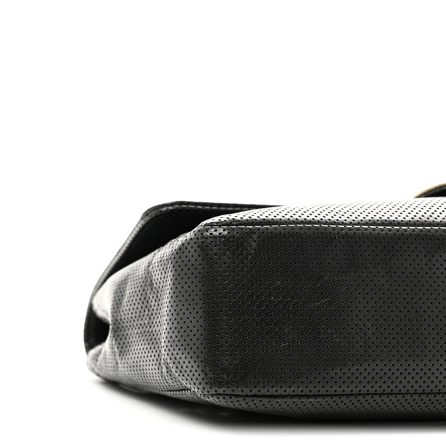 Chanel Lambskin Perforated Medium Single Flap Bag Black White