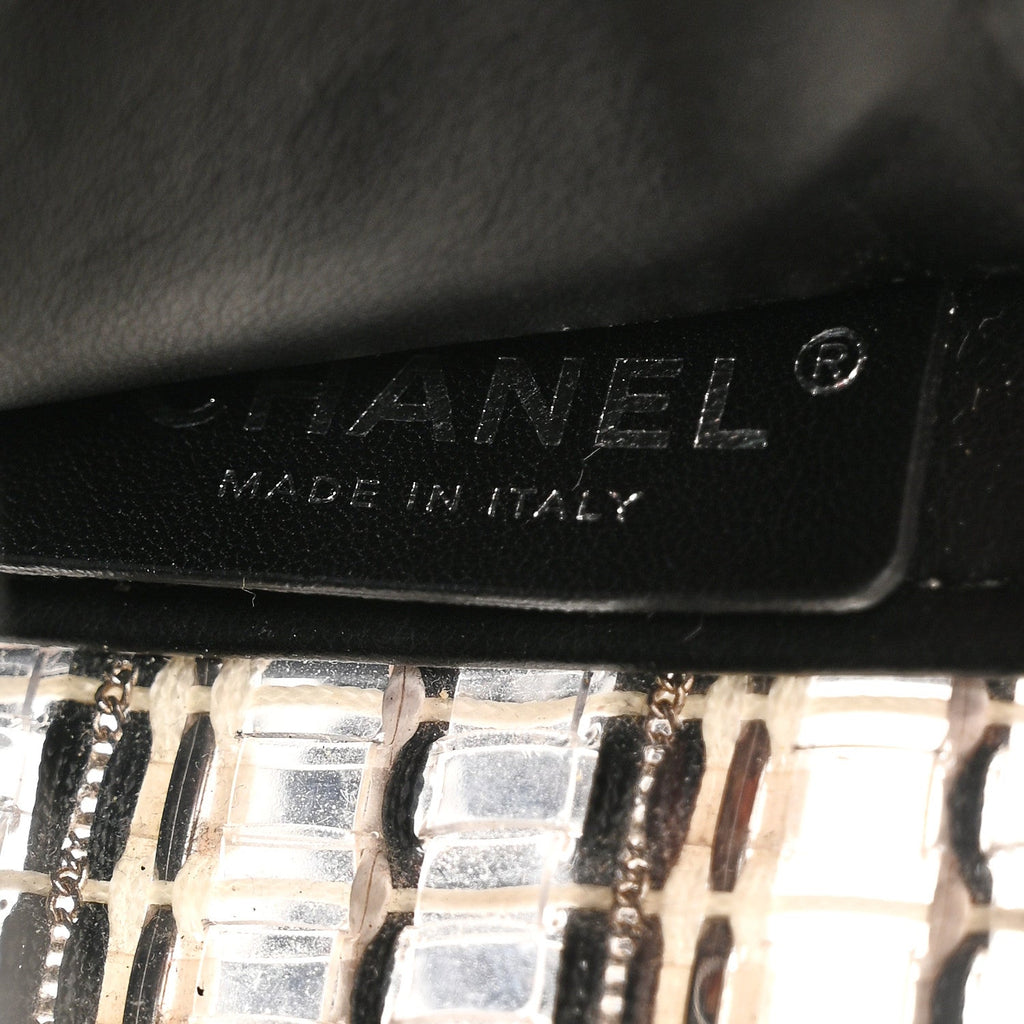 Chanel PVC Thread Woven Medium Boy Flap Black
