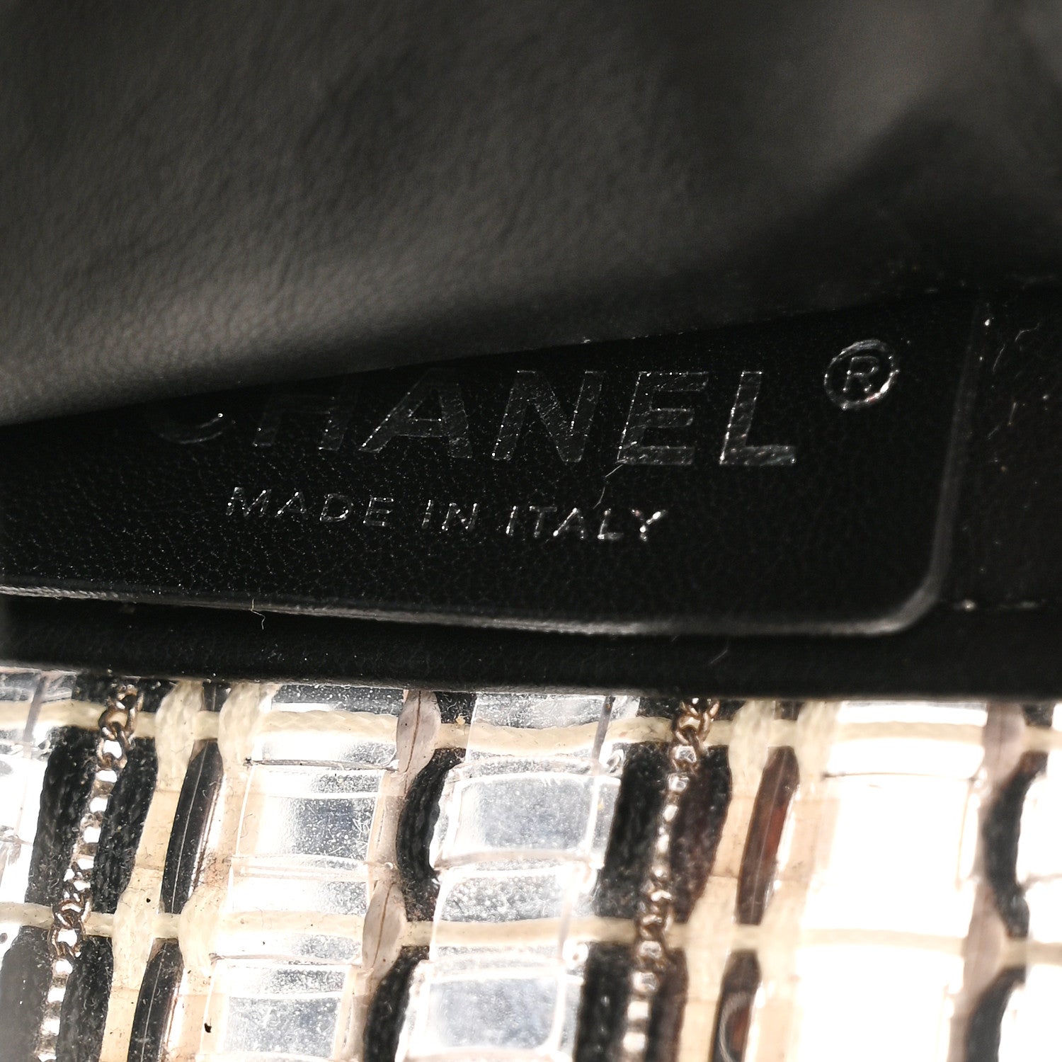 Chanel PVC Thread Woven Medium Boy Flap Black
