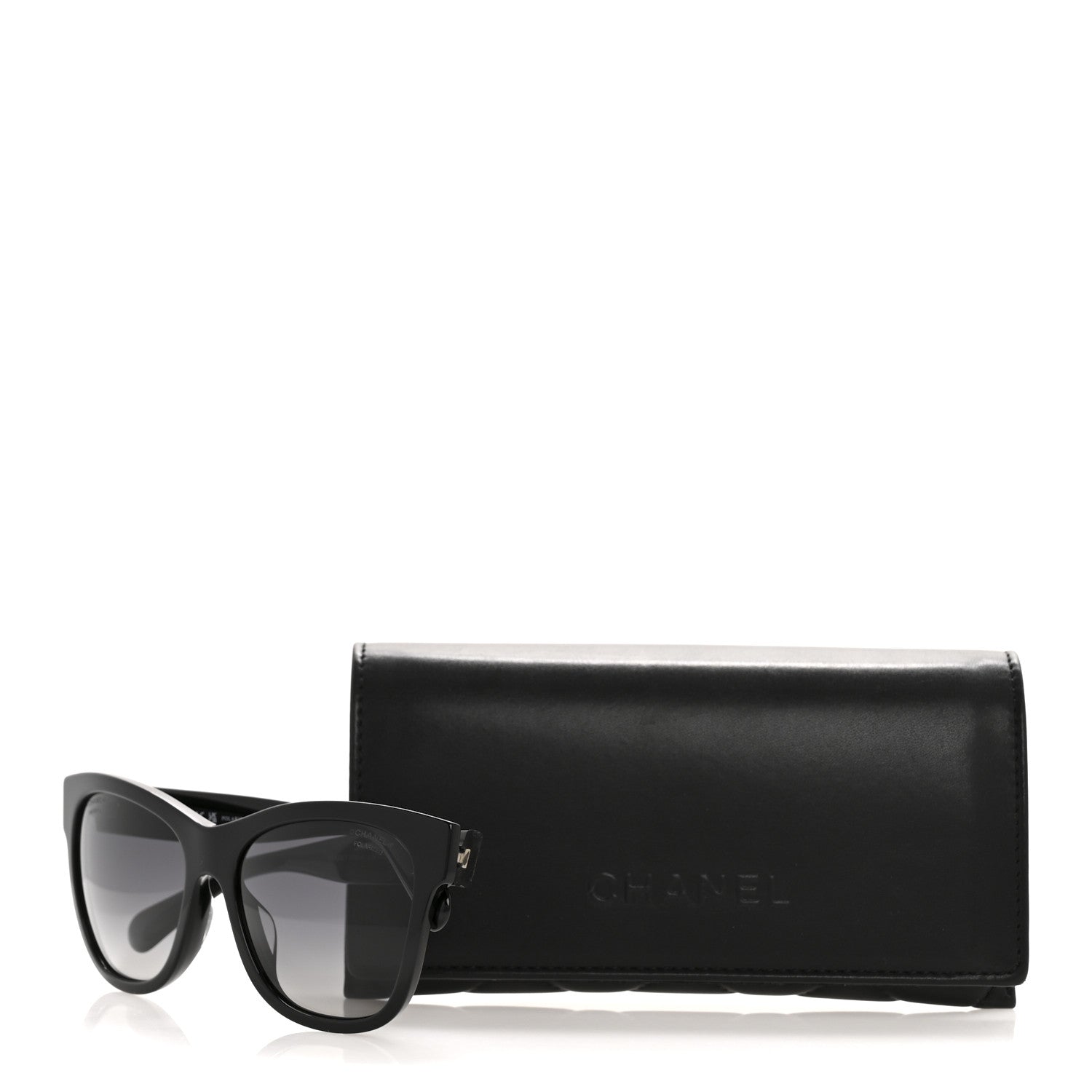 Acetate Polarized Square CC Sunglasses 5380 Black