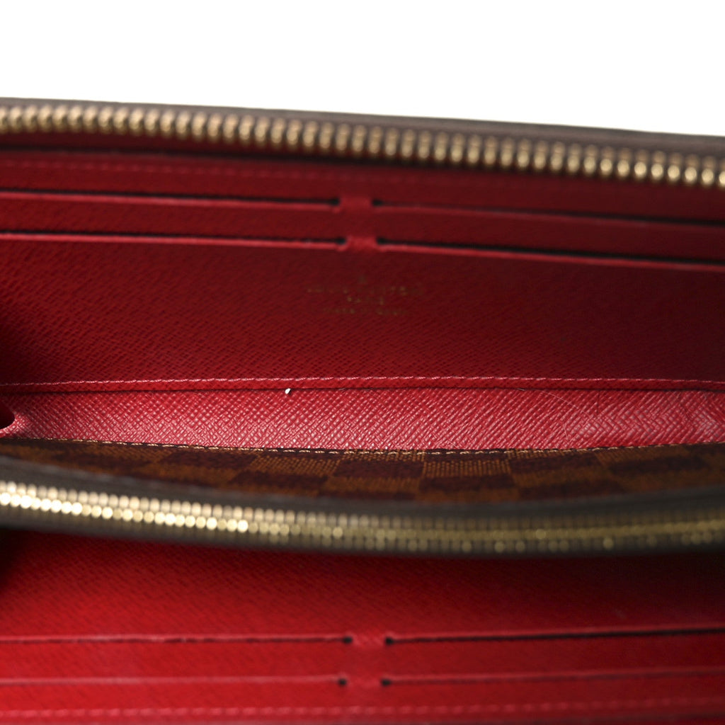 Louis Vuitton Damier Ebene Clemence Wallet Cherry