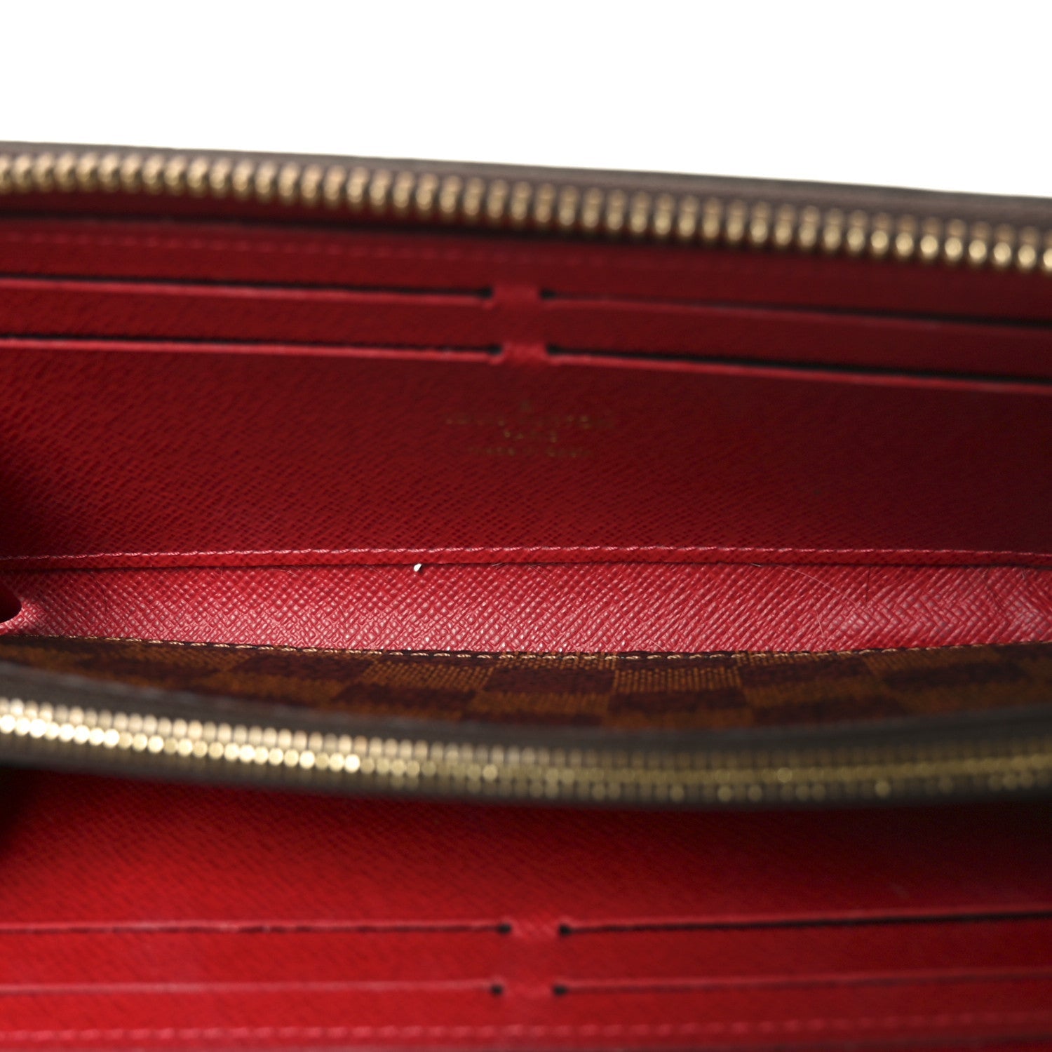 Louis Vuitton Damier Ebene Clemence Wallet Cherry