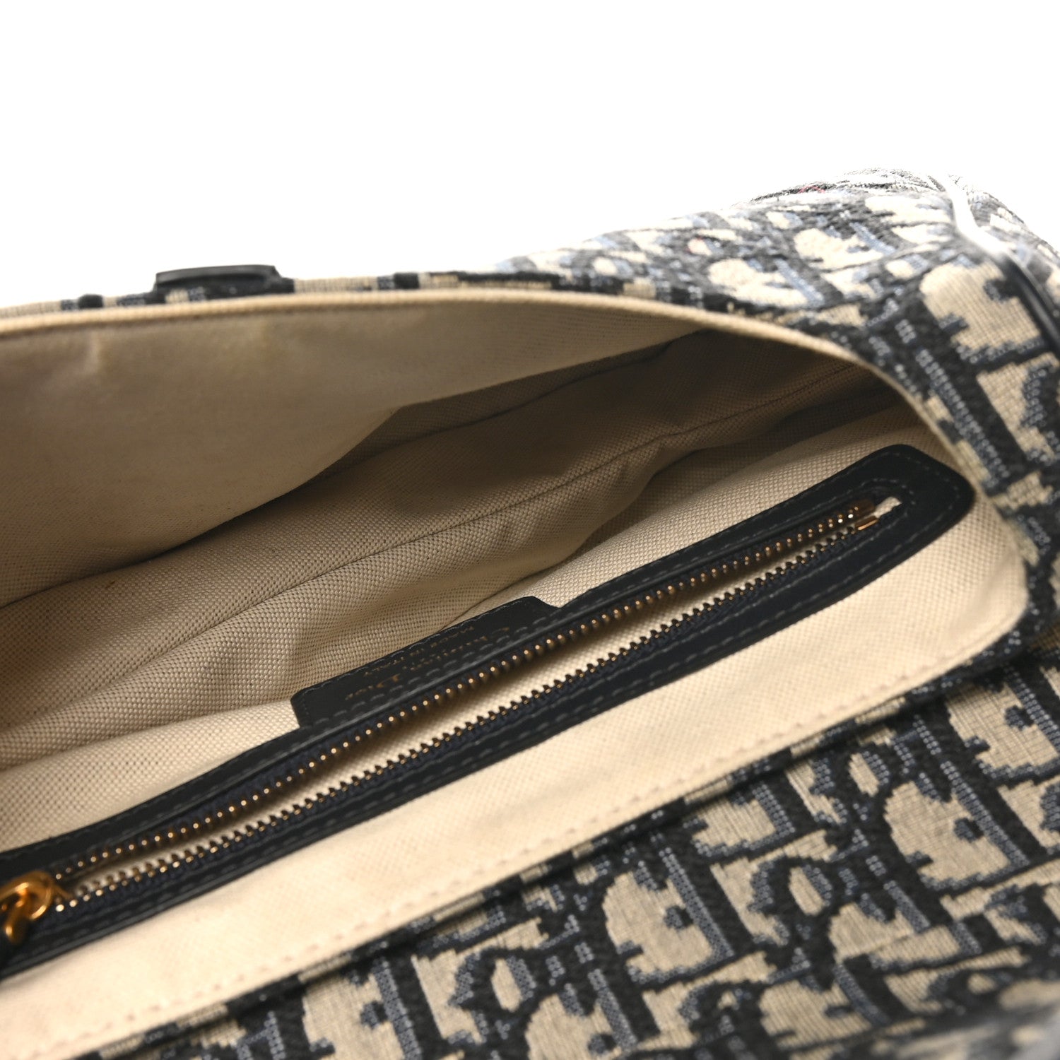 Christian Dior Oblique Saddle Bag Blue