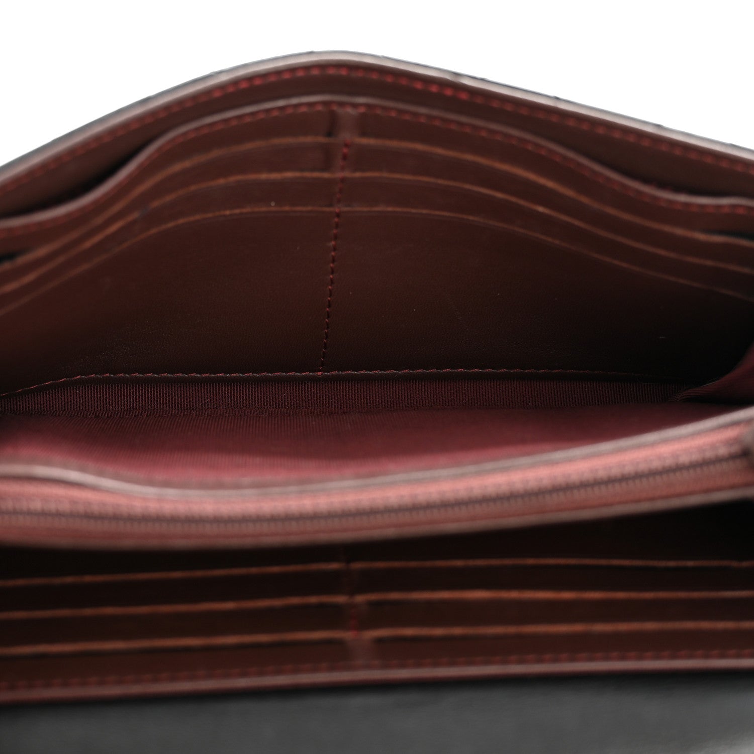 Lambskin Quilted Large Gusset Flap Wallet Black