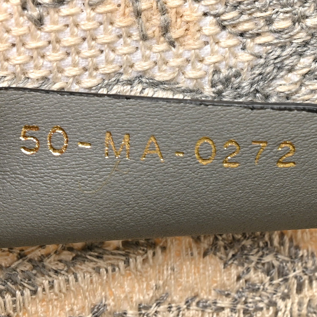 Christian Dior Canvas Embroidered Medium Dioriviera Toile De Jouy Book Tote Gray