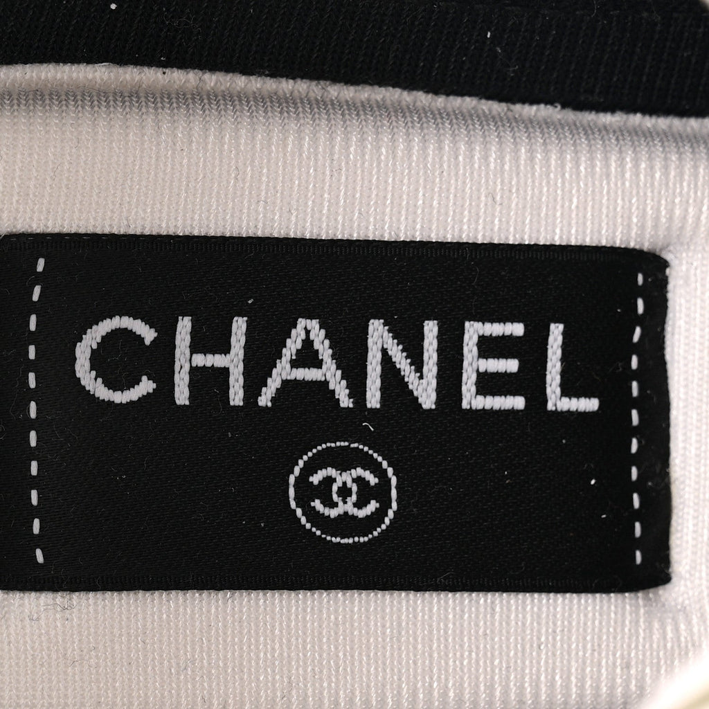 Chanel Suede Calfskin Quilted CC Sneakers 38.5 White Black