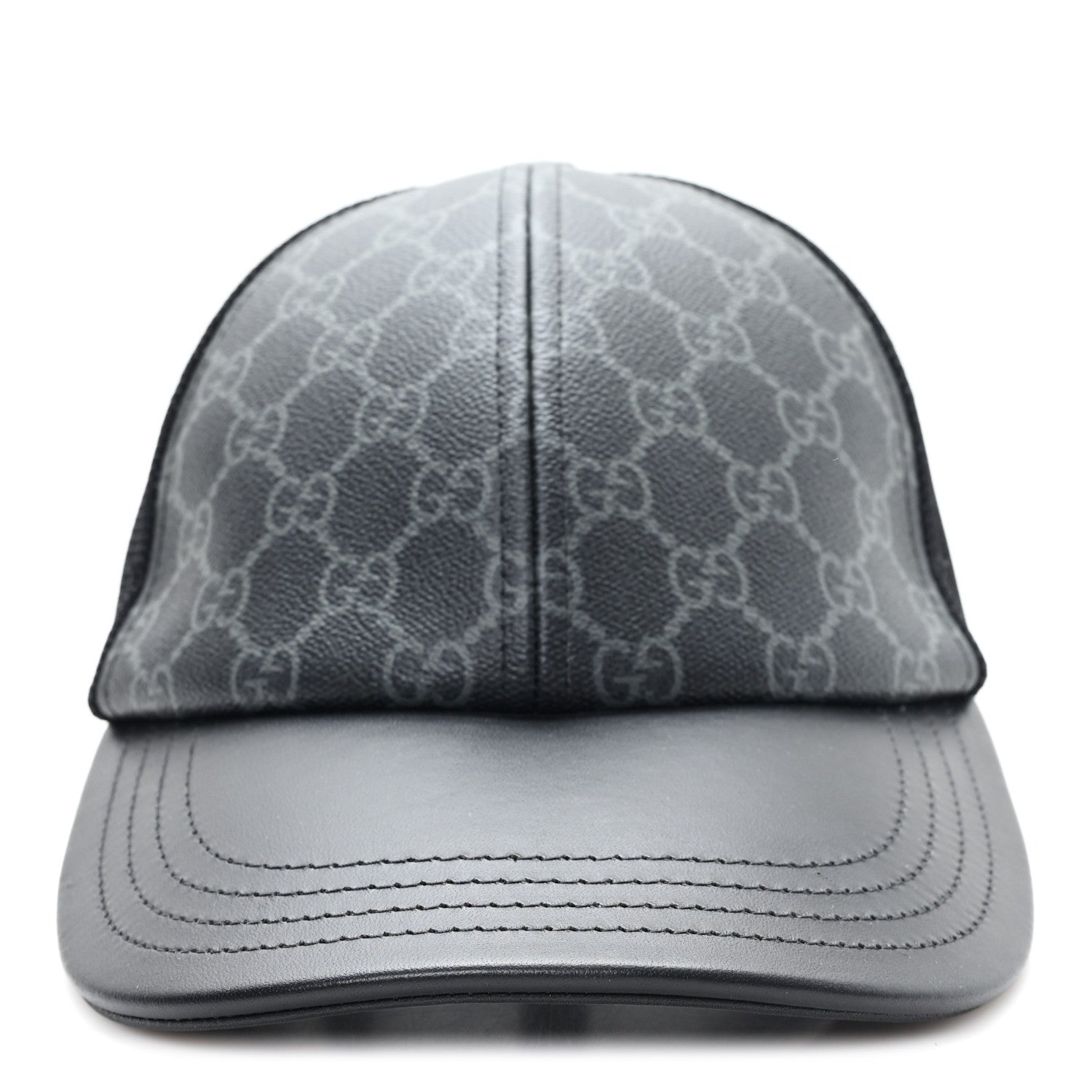 Gucci GG Supreme Monogram Baseball Hat M 58 Black