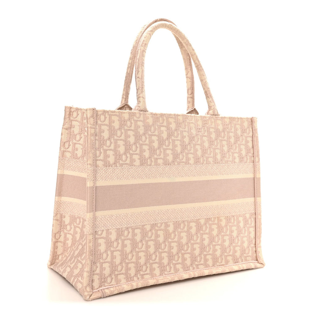 Christian Dior Oblique Medium Book Tote Rose Des Vents