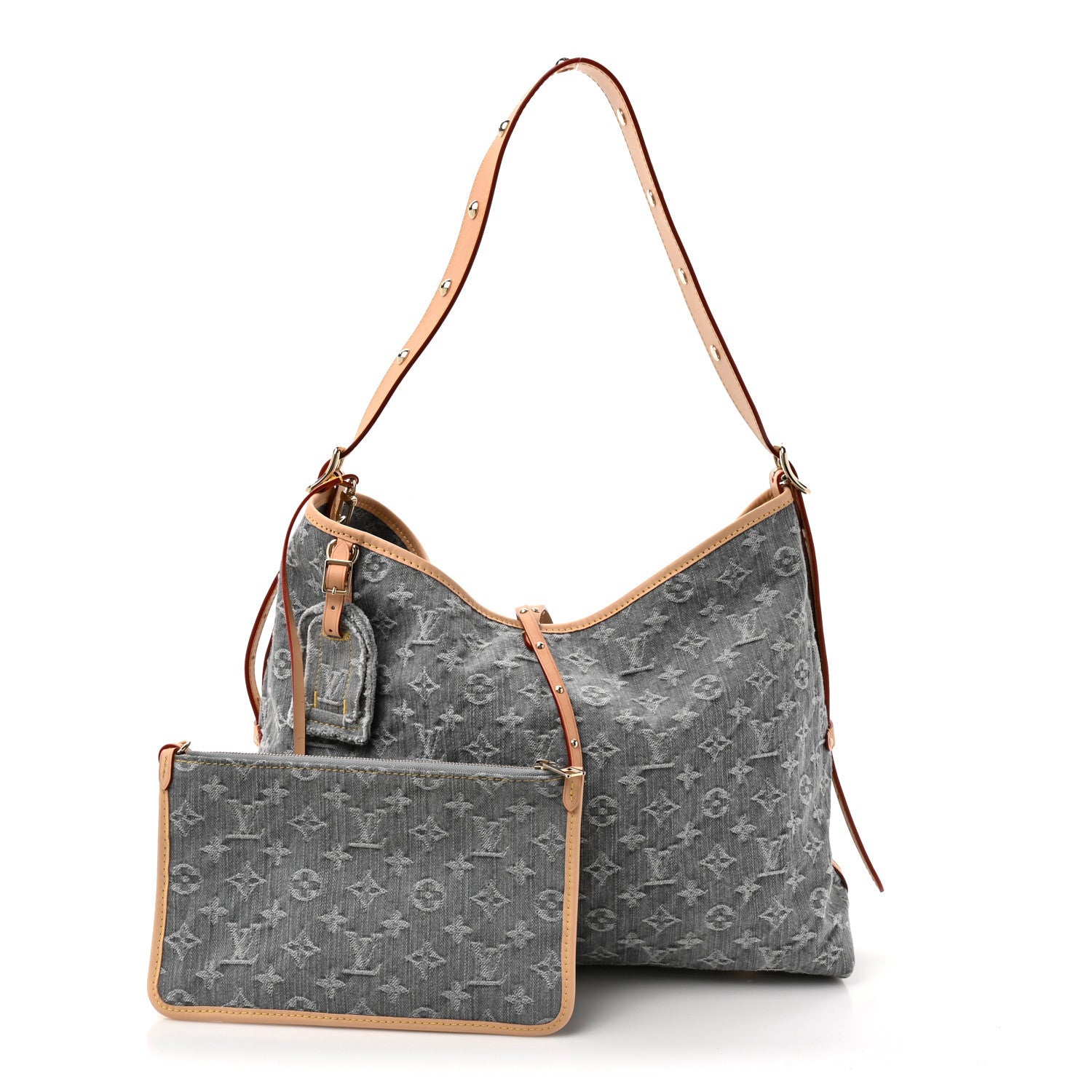 Louis Vuitton Monogram Denim CarryAll MM Washed Grey